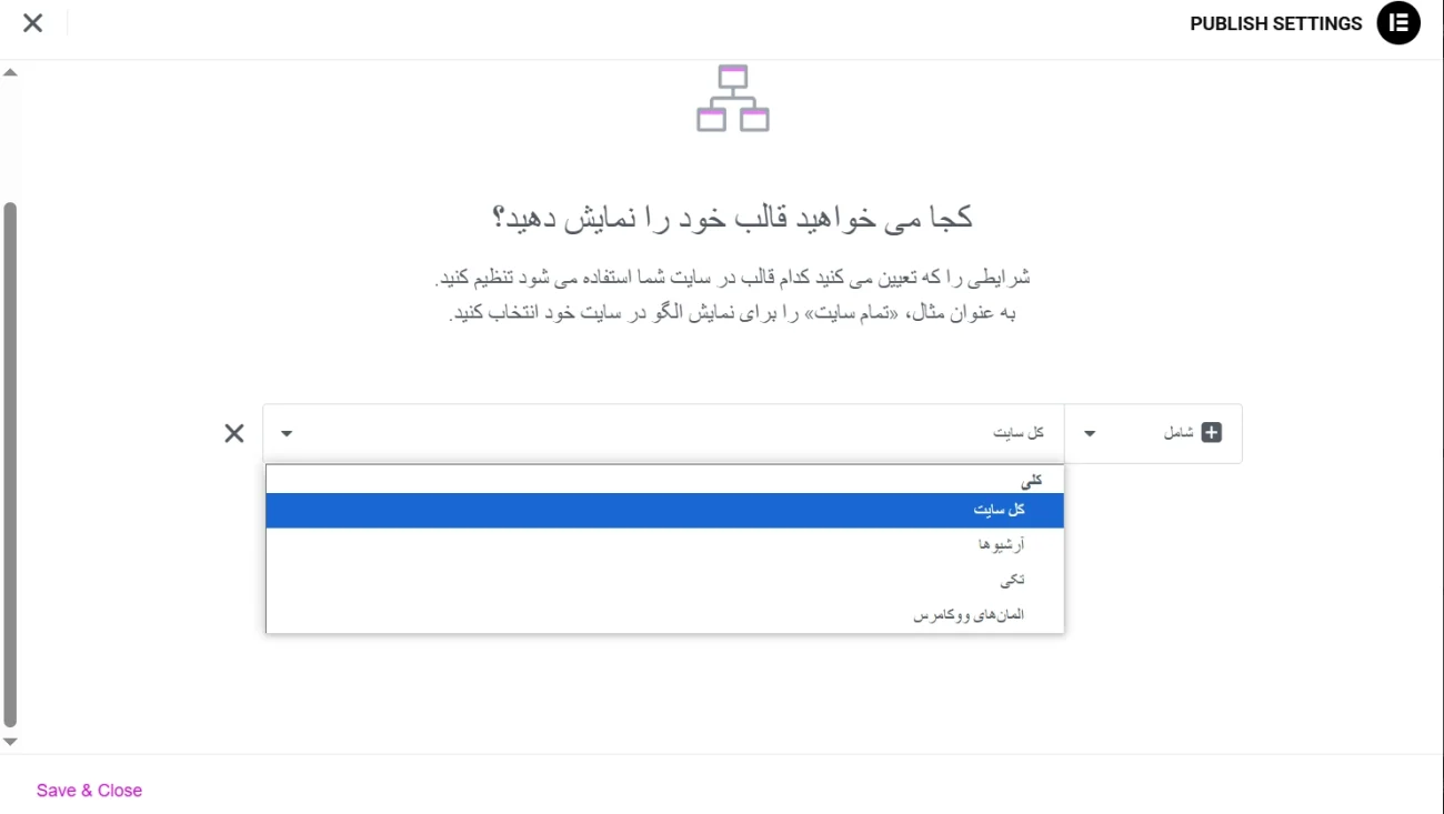 محل نمایش قالب